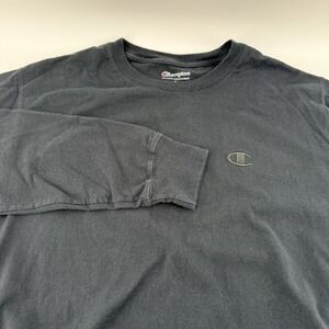 Champion Men's M Long Sleeve Classic T-shirt‎ for Men Black Comfort Warmth
